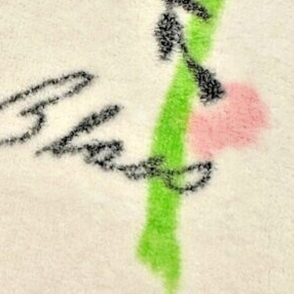 Vintage Designer Cotton Bath Towel Spring Floral and Butterflies BILL BLASS - Picture 4 of 5